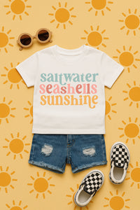 Saltwater seashells sunshine -Unisex Tee