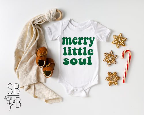 Merry little soul -  Green Bodysuit